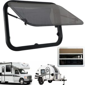Ventana salid. autocaravana 90x90 cm aluminio gris