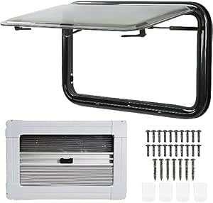 Ventana abatible doble cristal 110x45 cm para autocaravana