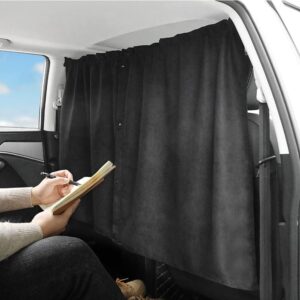 Cortinas divisoras para coche Ovege (negro grueso)