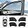 Parasoles para coche 4 unidades malla transpirable UV