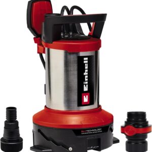 Einhell Bomba de aguas sucias GE-DP 7535 N LL ECO (750 W, hasta Ø 35 mm de tamaño de partículas extrañas, máx. 18.500 L/h de caudal, incl. conector rápido y adaptador universal)
