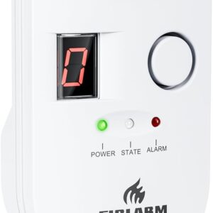Firlarm Detector de Fugas de Gas LPG/Natural - Alarma 85dB