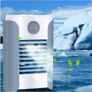 Mini Aire Acondicionado Portátil 3 Velocidades USB con LED