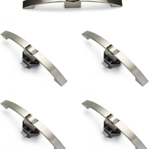 Cerradura de botón con pestillo 160 mm - 5 unidades (plateado)