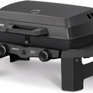 Enders Urban II Barbacoa de gas portátil, 2 quemadores con tapa