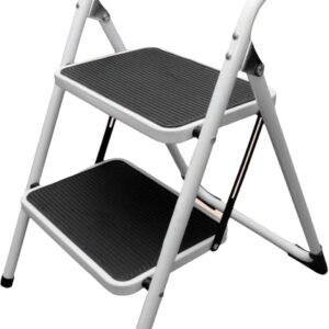 Taburete plegable Homelux 710055, acero 2 peldaños