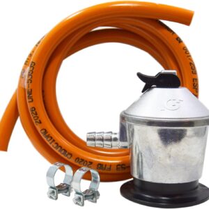Kit Gas Butano S&M 591013: Regulador + Tubo 1,5m + Abrazaderas