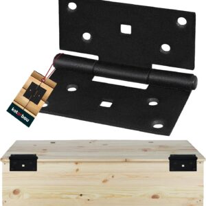 Bisagras plegables KOTARBAU® acero pulverizado 90x95 mm negro