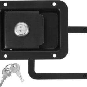 GANAZONO Cerradura panel remolque acero inoxidable negro
