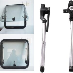 Soporte ventana carro 230 mm aluminio y plástico (2 uds.)
