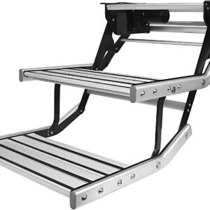 Escalón eléctrico plegable para autocaravanas con LED