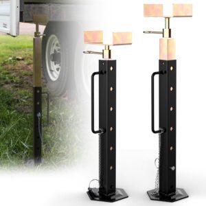Gatos de soporte deslizantes para caravana, gatos estabilizadores universales resistentes ajustables de 19 a 47 pulgadas para viajes de caravana, 5ª rueda, capacidad de hasta 5000 libras (2 piezas)