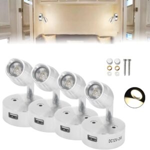 Focos LED 12V con control táctil y USB - Jutta