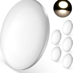 GZV Luces LED techo RV 4.5" 12V (6 uds) regulables 4000K