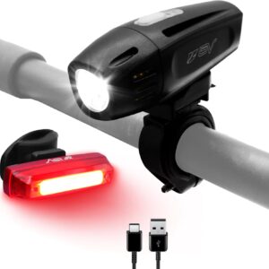 Juego de luces USB para bici BV: 300 lm + trasera gratis