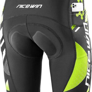 Pantalones cortos ciclismo hombre NICEWIN acolchados 3D secado rápido
