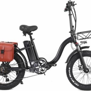 Bicicleta eléctrica plegable 20" con batería 48V y frenos de disco
