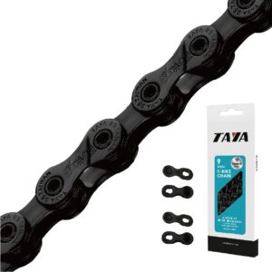 TAYA e-NOVE-91 - Cadena 9v titanio negro, 136 eslabones
