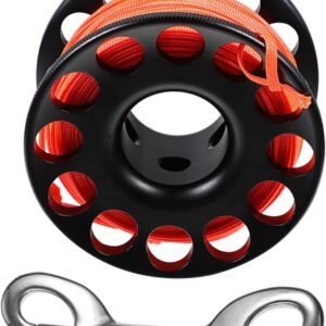 Spool de buceo en aluminio antienredos con clip MAJORMENCH