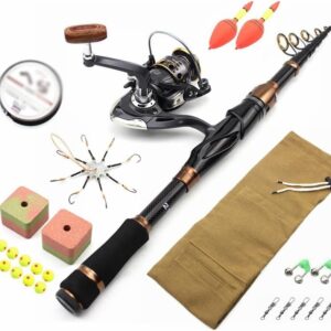 Caña telescópica ZHCHAO de carbono para pesca en mar