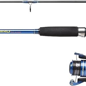 Shakespeare Firebird Combo Caña + Carrete Azul/Negro Listo para Pescar