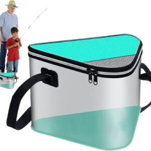 Cubo plegable para peces, ideal para pesca y aire libre