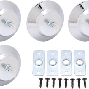 Niveladores patas mesa billar MechKit 4 uds. acero inoxidable