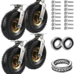 Ruedas giratorias de goma industrial para muebles (hasta 200 kg)