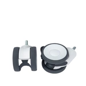 5 ruedas giratorias silenciosas 4" M12 con freno y carro