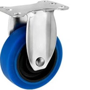 Paquete 4 ruedas giratorias acero inoxidable azul 304