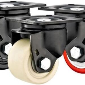 Rueda universal 3" para patinete eléctrico, núcleo hierro, doble rodamiento