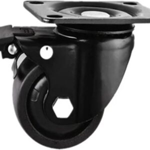 Paquete de 4 ruedas giratorias 2,5" doble freno