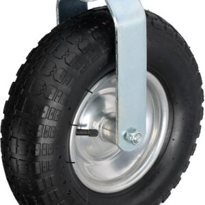 Rueda neumática para muebles, 120 kg, negro/plata