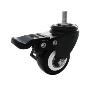 Ruedas giratorias M8 15 mm, juego 4 unidades con freno