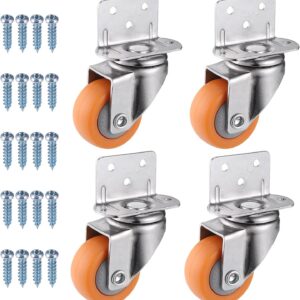 Zocipro - Ruedas giratorias naranjas de 37 mm (4 uds.)