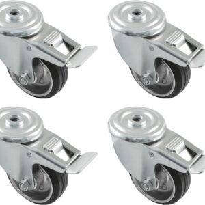 Amig - Pack 4 ruedas con freno Ø 80 mm, 70 kg