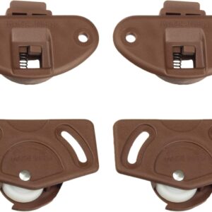 Ruedas correderas 2x para armarios 15 kg, marrón