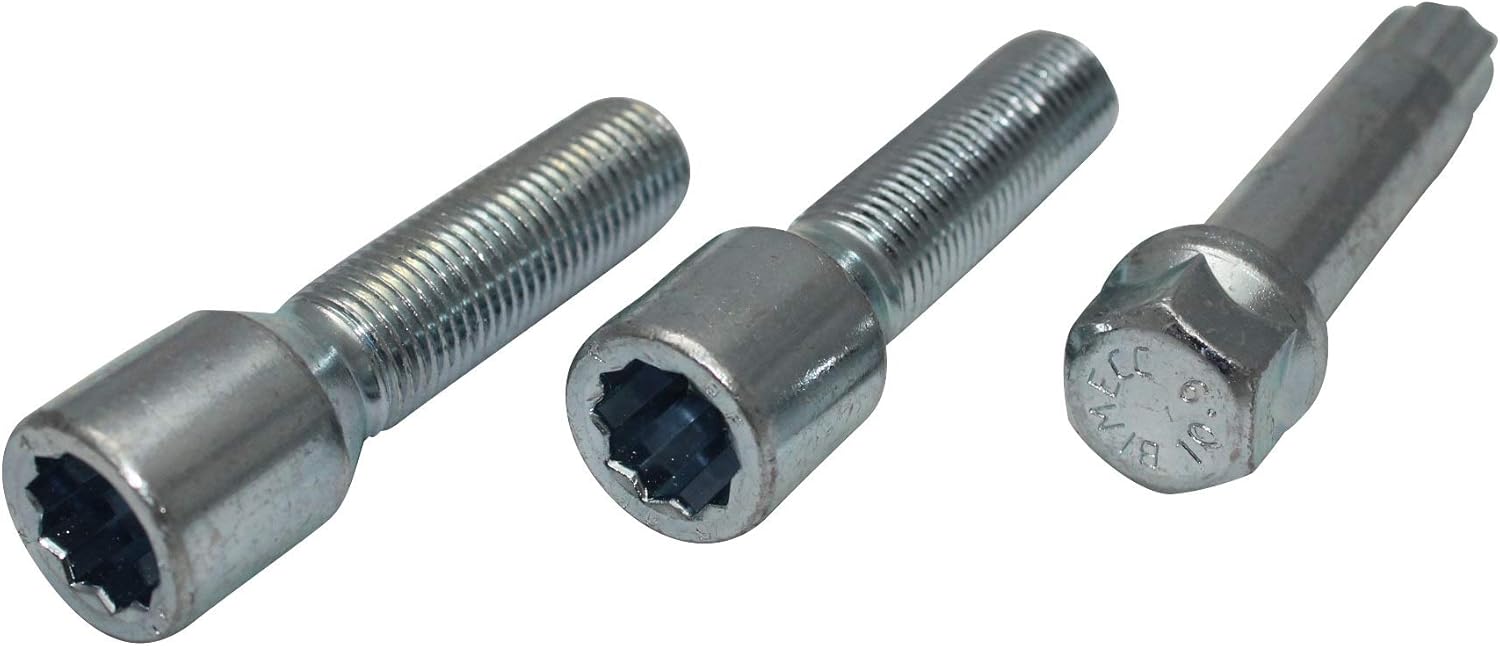 Juego 20 tornillos estrella M12 x 1,5 x 28 mm plata Japan Racing