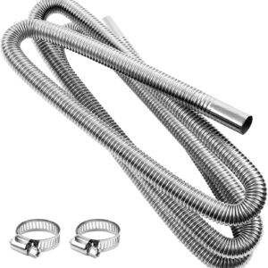 Manguera escape 250 cm acero inoxidable MaxEarn + 2 abrazaderas