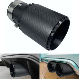 Punta silenciador escape 2,5" acero inoxidable y fibra de carbono