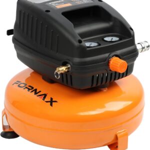 FORNAX Compresor Pancake 3 galones, 110 PSI, sin aceite