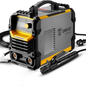Soldadora DEKO 250A MMA 220V – Equipo ARC profesional con pinza y cable
