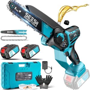 Motosierra Batería SEESII 6/8" 1000W Brushless con 2 Baterías