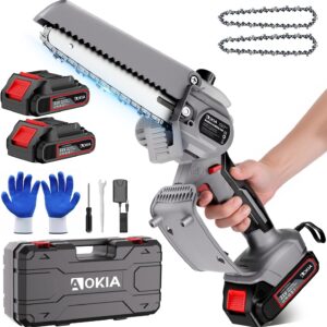 Mini motosierra inalámbrica 6" Aokia con 2 baterías