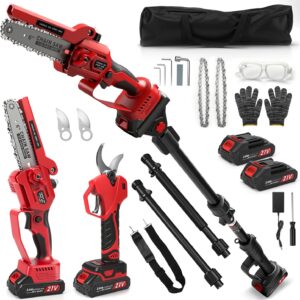 Kit 4 en 1 WingFly: motosierra y tijeras telescópicas