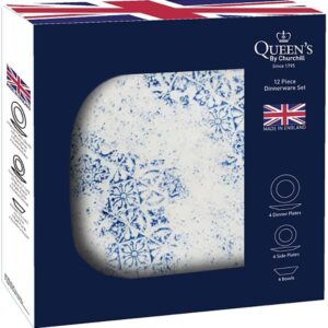 Vajilla Algarve Blue de Queens by Churchill - 12 piezas