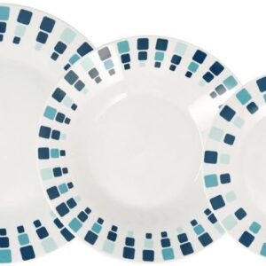 Quid Simétric Vajilla Porcelana 18 piezas - 6 personas Blanco