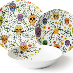 Juego de vajilla Calavera 18 piezas - Porcelana Excelsa