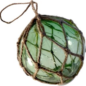 Boya de cristal verde con LED, estilo náutico Thorness