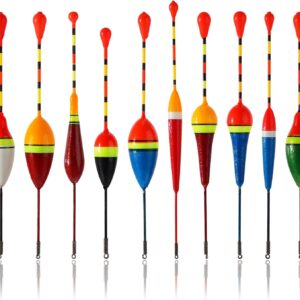 Giantree Juego de 10 Flotadores de Pesca, Pesca Bobber Flotadores de Espuma flotadores para Diferentes Tipos de Peces